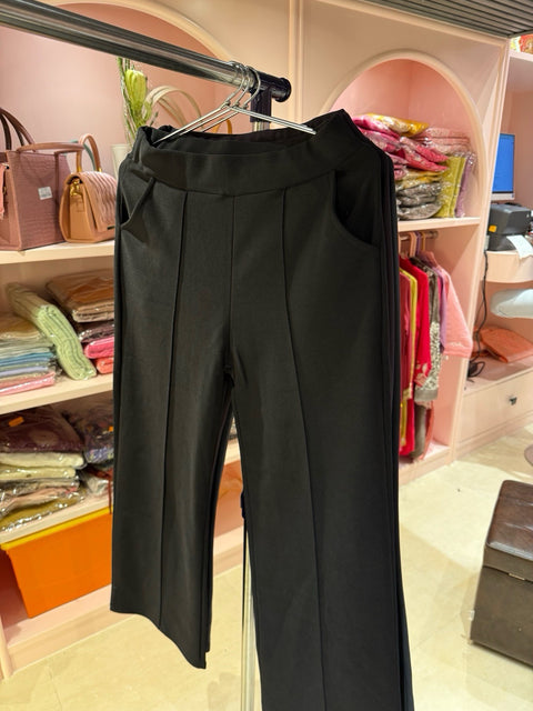 Solid Straight-Cut Comfort Pants