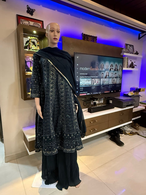 Toral Heavy Embroidered Kurta with Palazzo &amp; Dupatta