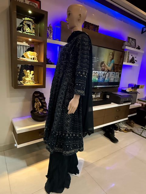 Toral Heavy Embroidered Kurta with Palazzo &amp; Dupatta